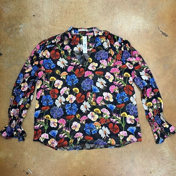 Alice + Olivia Woman Blouse Timeless Blossom M - Picture 1 of 8